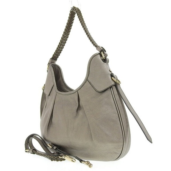 Burberry Silver Gold Metallic Prorsum Bag Mixed Metal Woven Chain Crossbody Bag - Picture 11 of 17